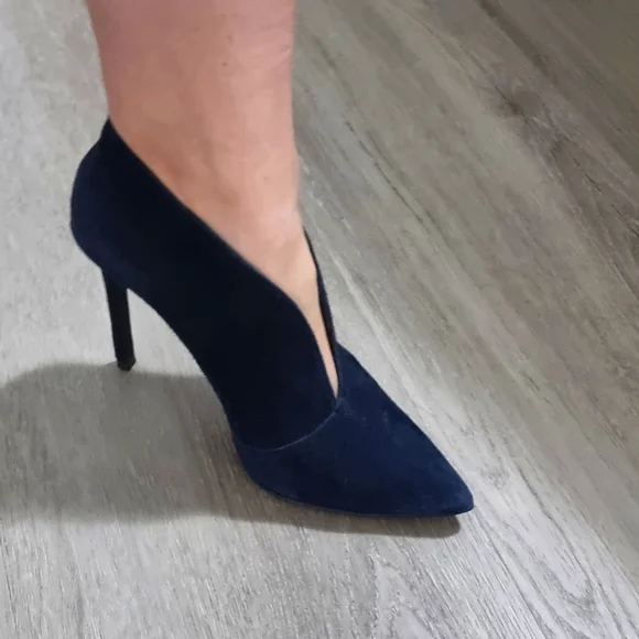 Navy suede high heels 👠 - Picture 2 of 6